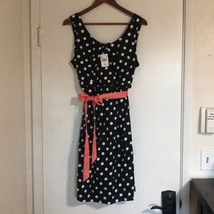 NWT Motherhood Maternity polka dot slip on dress